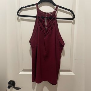 Charlotte Russe Maroon tank top size small